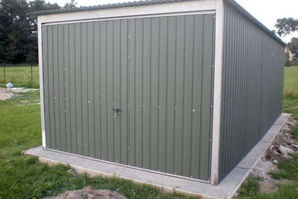 Plechová garáž 3×5 - šedá