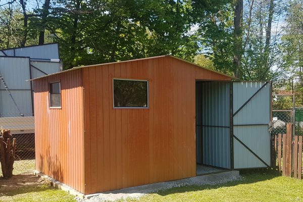 Záhradný domček 3,5x3m- svetlo hnedá matná