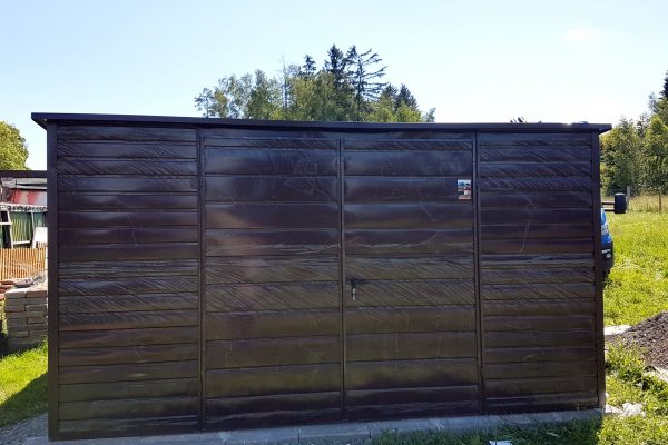 Záhradný domček 4×4 m - tmavo hnedá