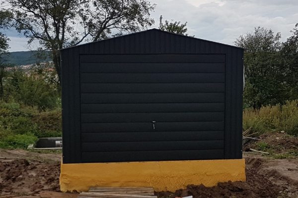 Plechová garáž 3,5x5 m - čierna matná