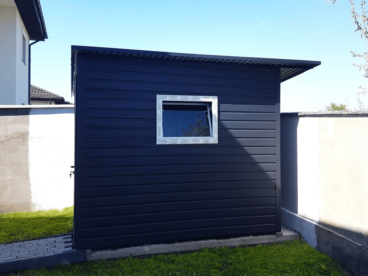 10 - Záhradný domček 2,2x2,7 m -grafit tmavý matný