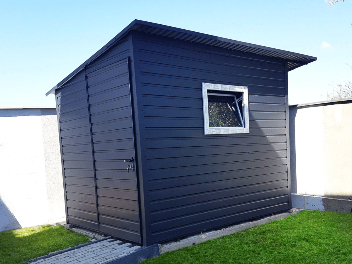 9 - Záhradný domček 2,2x2,7 m -grafit tmavý matný